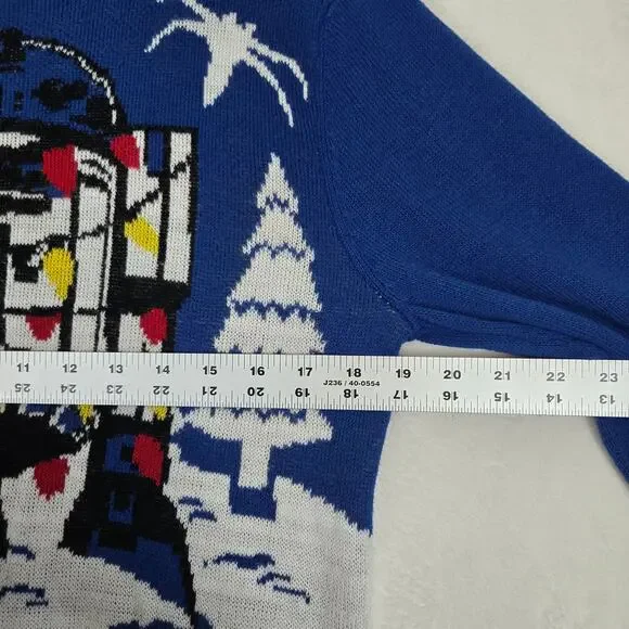 Disney Star Wars R2D2 Christmas Holiday Ugly Sweater mens Medium 0724 - Picture 4 of 6
